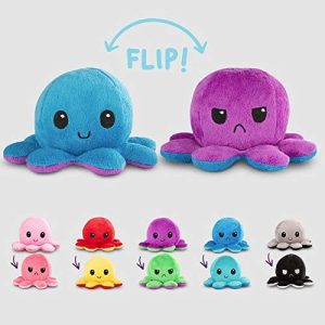 TeeTurtle, The Original Reversible Octopus Plush, Show Your Mood Without Saying A Word!