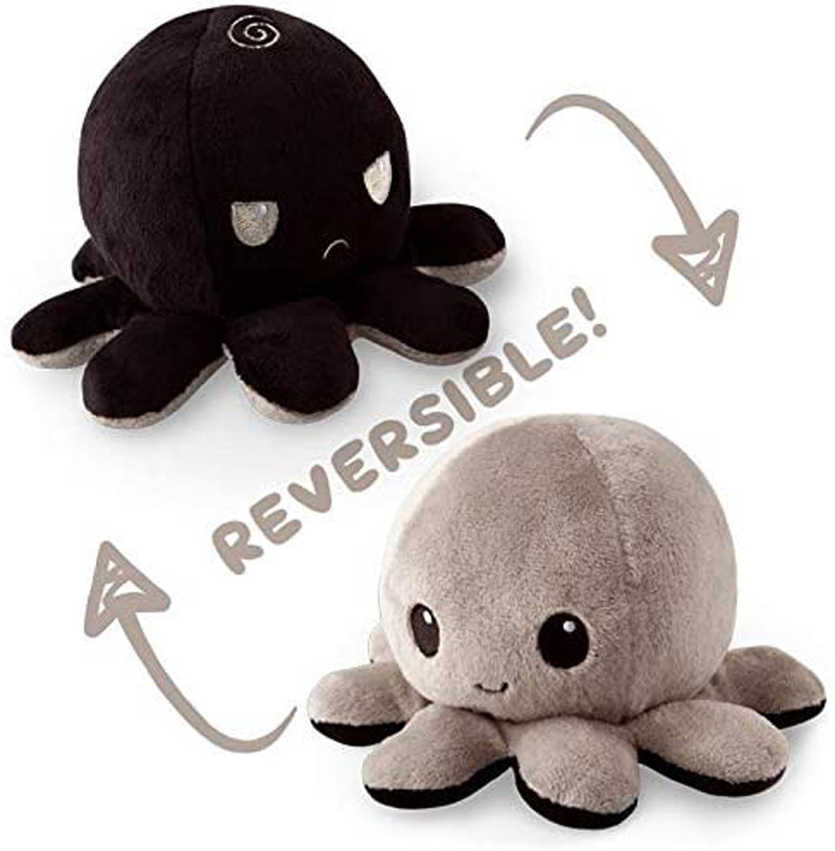 TeeTurtle, The Original Reversible Octopus Plush, Show Your Mood Without Saying A Word!